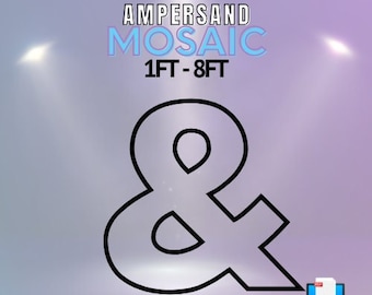 1ft-8ft Mosaic Ampersand from Balloons PDF files with Instructions Guide & Video