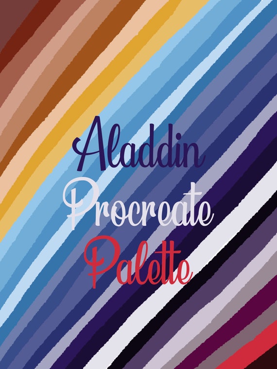 Aladdin Color Palette Disney Inspired Procreate Color Etsy Ireland