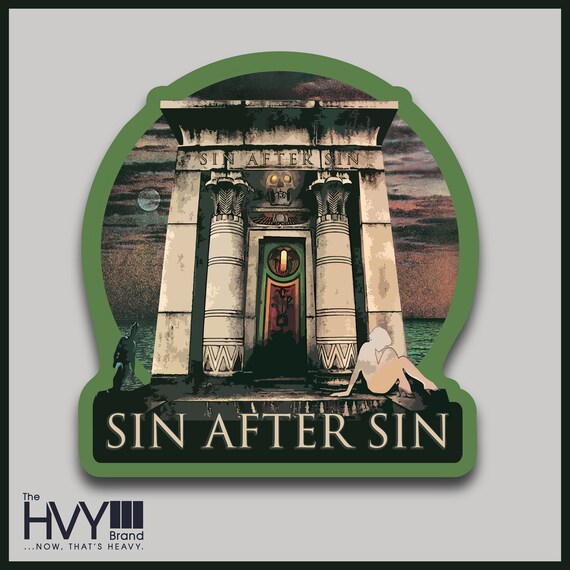 Sin After Sin Die Cut Sticker Judas Priest Car Sticker Etsy