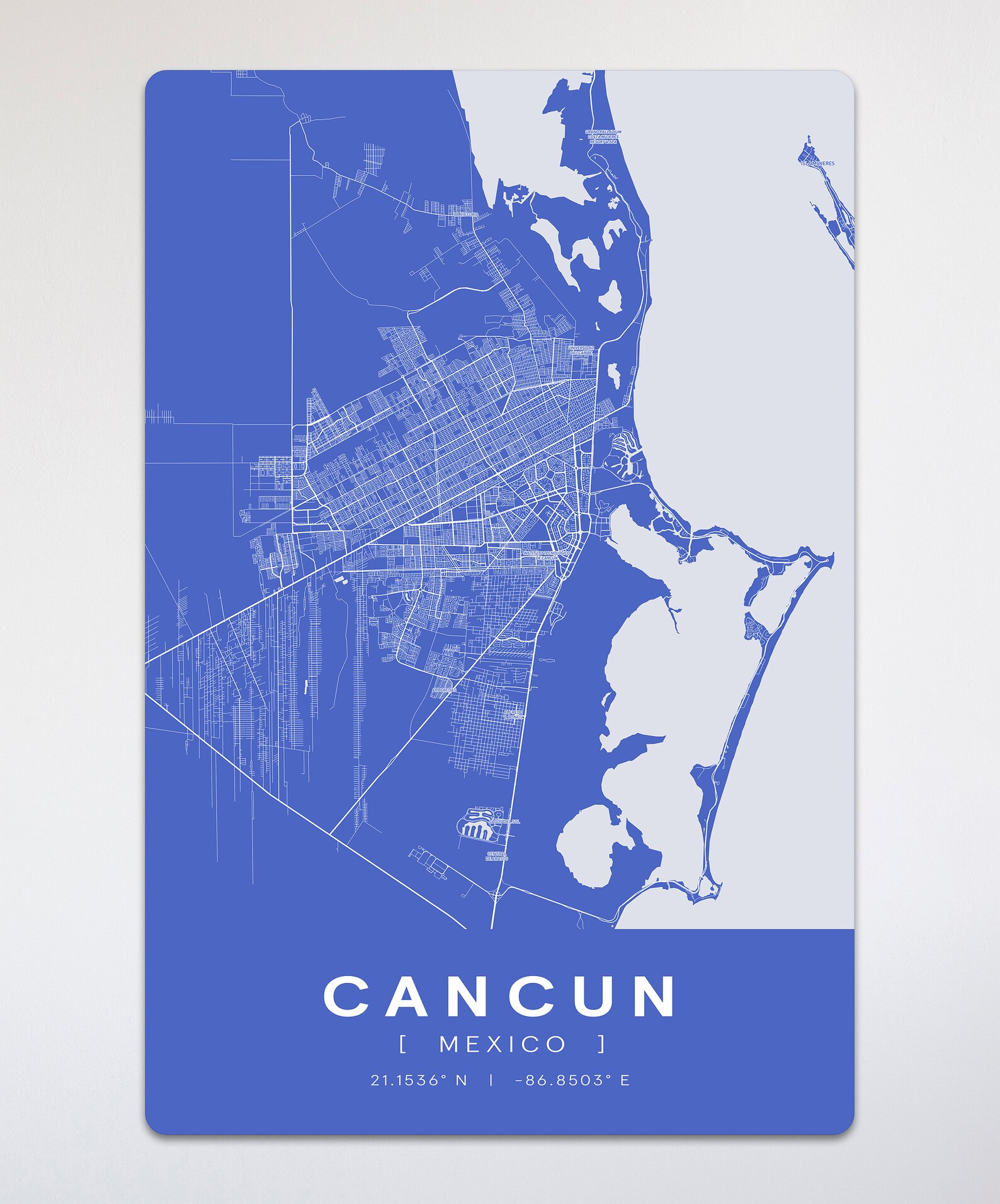 A3 CANCUN Map Print Cancun Mexico Map of Cancun Cancun - Etsy Hong Kong
