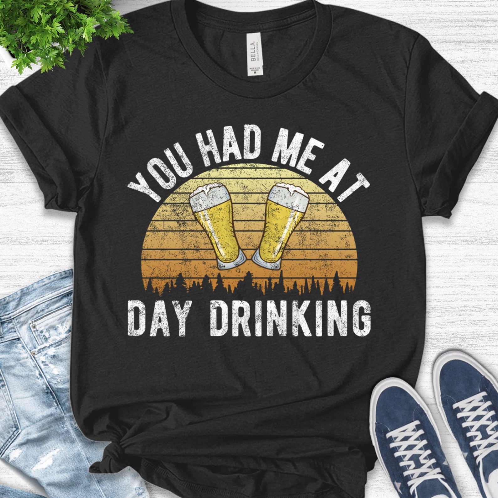 You Had Me At Day Drinking Shirt Funny Day Drinker Shirt Cue | Etsy