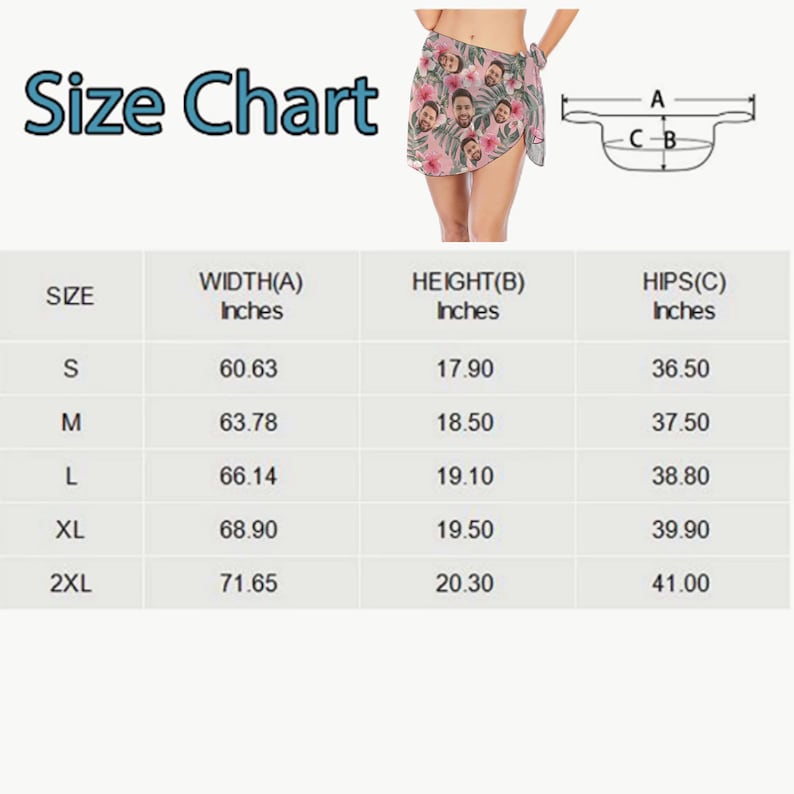 Custom Face Beach Sarong, Personalized Bikini Cover Up, Anniversary Gift bild 7