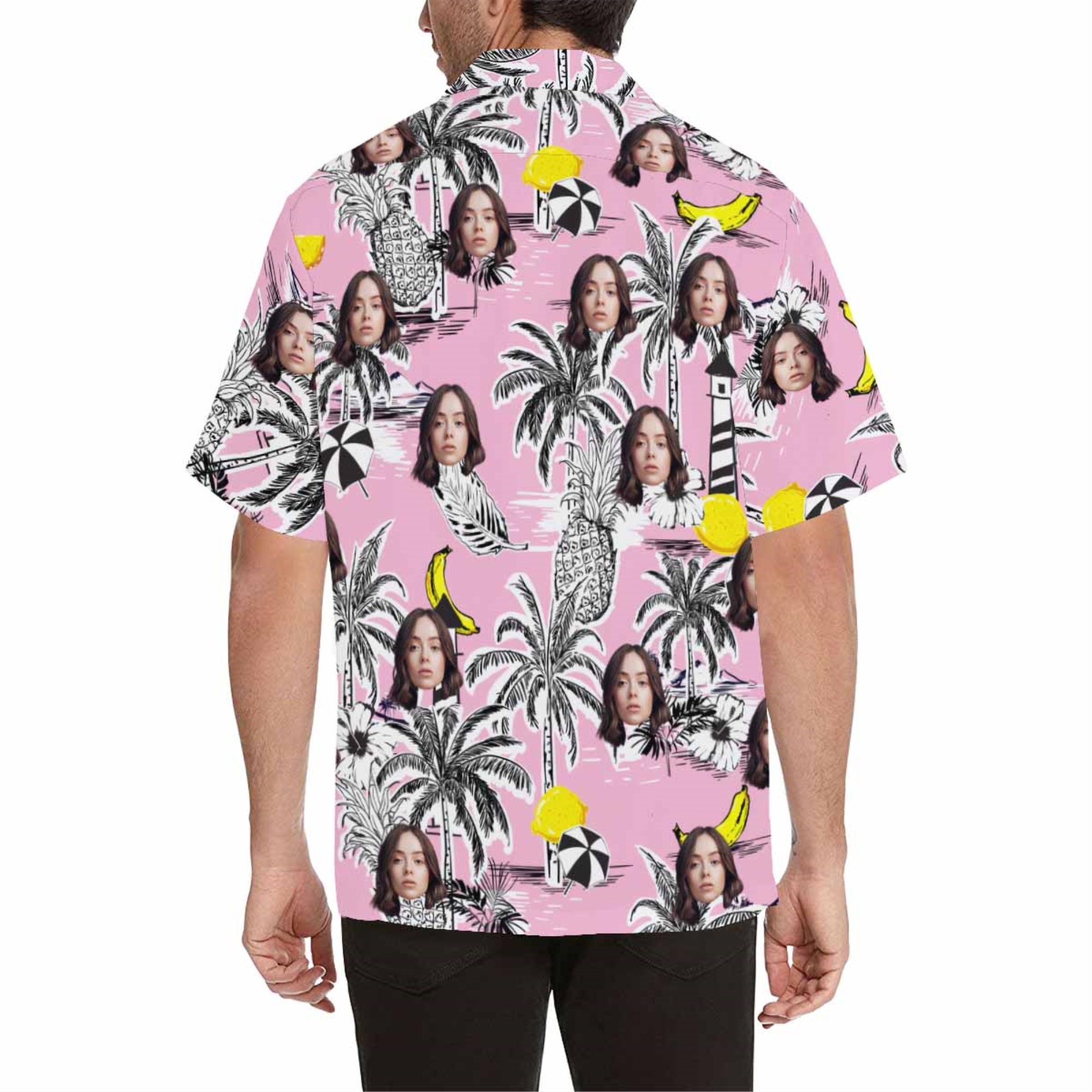 Hawaiian Shirt For Men - Lemon (2) Tropical Short Sleeve Button Down Beach Shirts For Men
