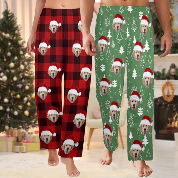 Pyjama Personnalisé Photo - Pantalon Pyjama Homme/Femme - Cadeau Original