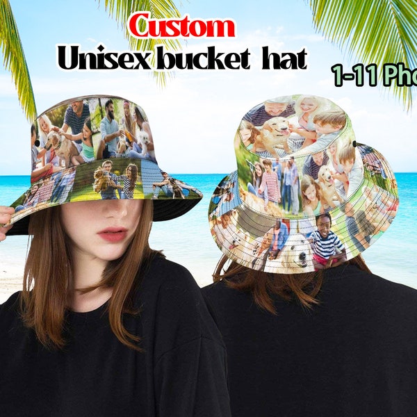 Custom Bucket Hat With Picture, Personalized Bucket Hat For Men/Woman, Bucket Hats Vacationer hat, Hawaiian bucket hat, Holiday Bucket Hat