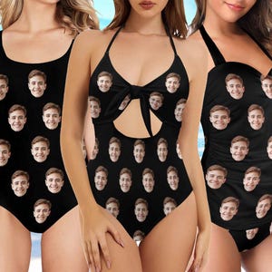 Custom Photo Swimsuit: Personalized One-Piece Bikini, Bachelorette Gift