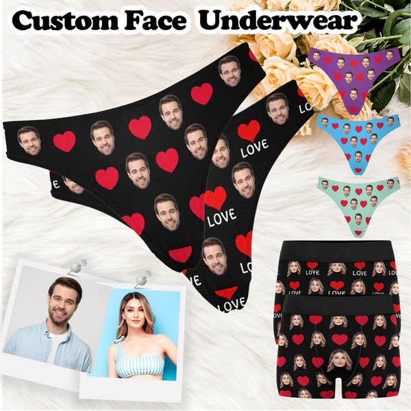 Custom Face Thong, Custom Thongs For Women, Custom Underwear With face for women, Custom Underwear Women, Valentines Gift / Wedding Gift