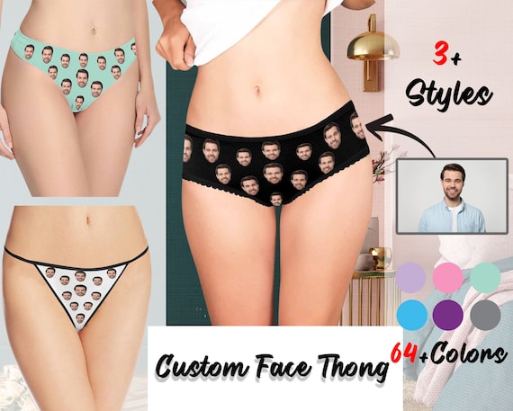Customization Ladies Thong, Custom Thong With Face, Custom Underwear With  Face for Women, Face on Panties, Gift for Her, Bachelor Party Gift 
