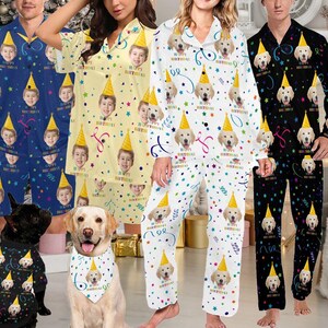 Custom Birthday Pajamas.family Pajamas Set funny Face Pajamas birthday Pajamas Adult custom Pajamas birthday Gifts happy Birthday Clothing Etsy