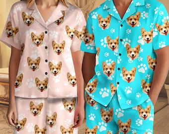 Custom Face Pajama Set: Personalized Photo Pajamas, Pet Lover Gift