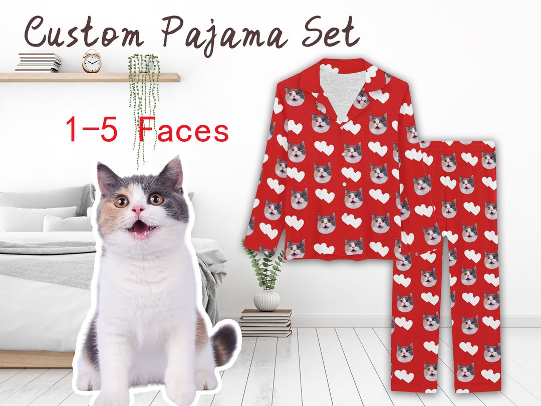 Custom Photo Pajamas  Personalized Special Love Hearts / Lips Pajama