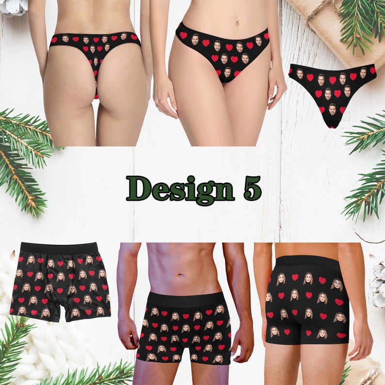 Custom Face Briefs, Custom Photo On Underwear For Women Men, Custom Thong With Name, Custom Thong Underwear, Valentines Gift / Wedding Gift image 8