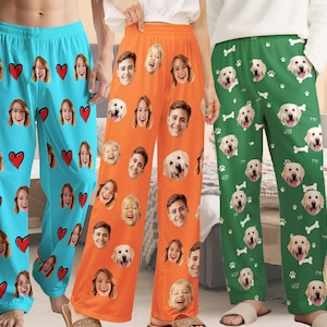 Custom Photo Pajama Pants: Personalized Family or Couple Gift