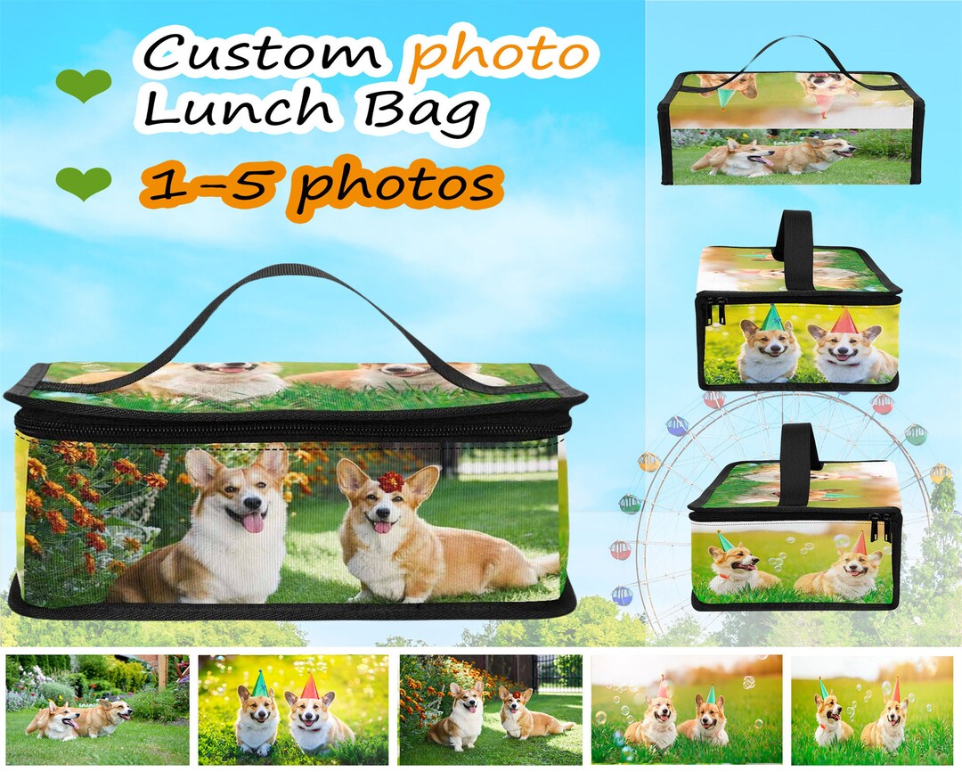 Personalized Photo Lunch Bag, Custom Insulated Cooler Bag