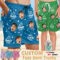 Custom Swim Trunks with Faces, Custo Women Face Wrap, Personalized Men Bathing Suit, Best Dad Ever Shorts, Custom men swimsuit, Gift for Dad