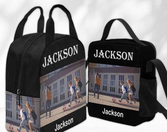 Custom Insulated Lunch Bag: Personalized Name/Photo, Reusable Cooler Tote