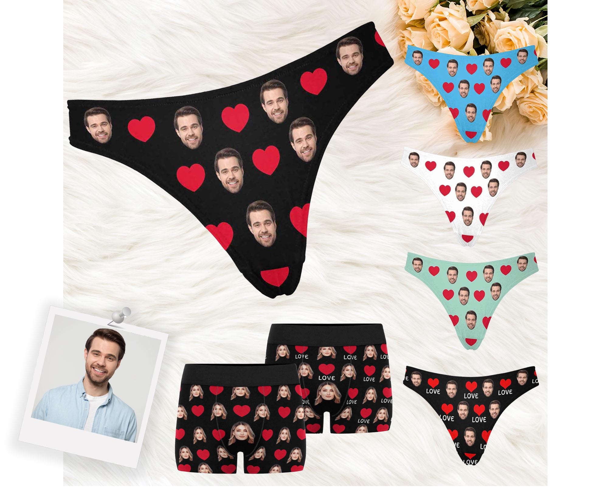 Custom Face Thong, Custom Thongs For Couple, Custom Underwear With face, Men Boxers, Custom Socks, Bachelor Party Wedding Gift for Him Her