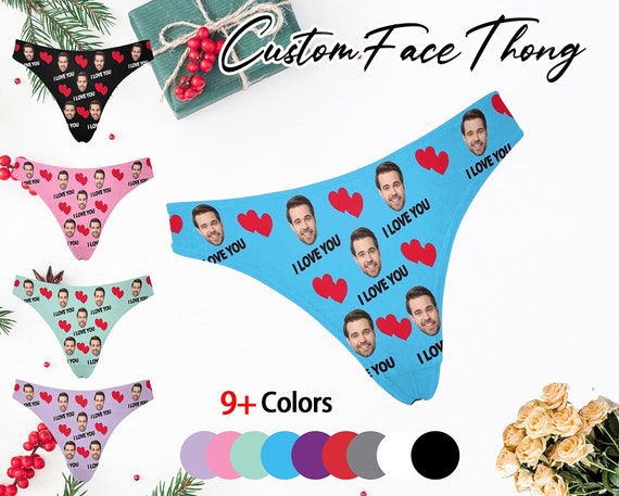 Personalized Photo Thong,custom Thong With Face,custom Underwear