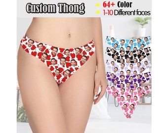 Custom Thong Photo, Custom Thong With Face, Custom Thongs For Women, Underwear With Face, Custom Thong Bride, Anniversary / Valentines Gifts