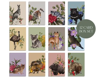 12 Card Box Set - Australian Native Animals