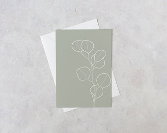 A6 Silver Dollar Eucalyptus Card