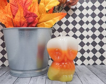 Small Fall Candy Corn Owl Candle - Molded Candle - Home Decor - Gift Ideas - Candles - Owls - Nature - Halloween