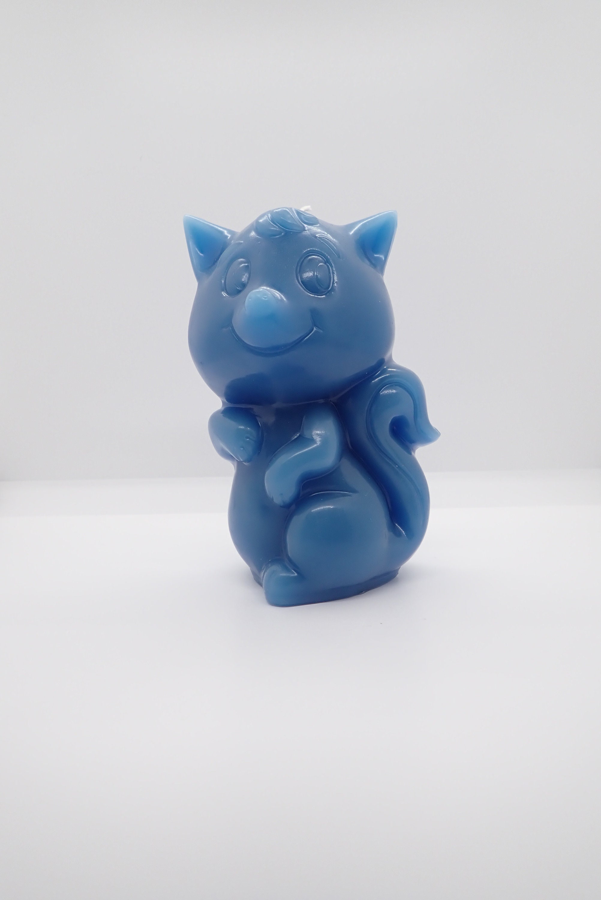 Large Blue Squirrel Candle Novelty Home Decor Molded Etsy