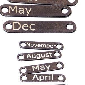 Months of the Year Tags for Temperature Blanket Projects, Leatherette ...