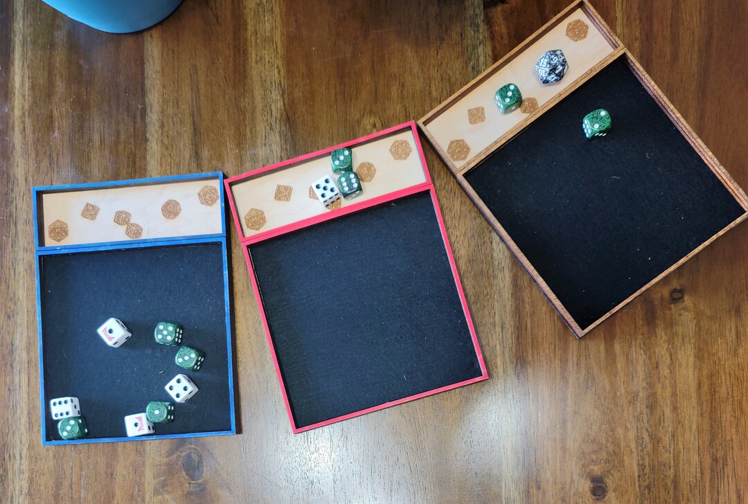 Dice Rolling Tray Wood Dice Holder Dnd Role Playing Games Etsy