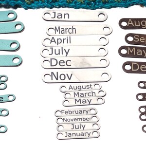 Months of the Year Tags for Temperature Blanket Projects, Leatherette ...