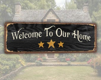 Welcome Sign Metal Tin Sign Farmhouse Wall Decor Rustic Home Decor Entryway Sign Front Door Decor Housewarming Gift for Couple Family Wall