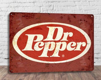 Vintage Soda Sign Retro Garage Wall Decor Metal Tin Sign Classic Drink Wall Art Man Cave Decor Kitchen Bar Sign Gift for Him Dad
