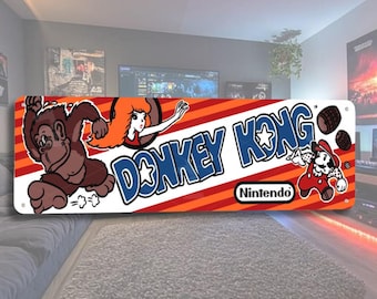 Retro Arcade Game Sign Metal Tin Sign Vintage Gamer Wall Decor Video Game Wall Art Arcade Room Decor Man Cave Decor Gamer Gift for Him