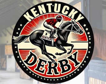 Kentucky Derby Sign Metal Tin Sign Horse Racing Wall Decor Western Decor Man Cave Decor Bar Wall Art Horse Lover Gift Rustic Wall Decor