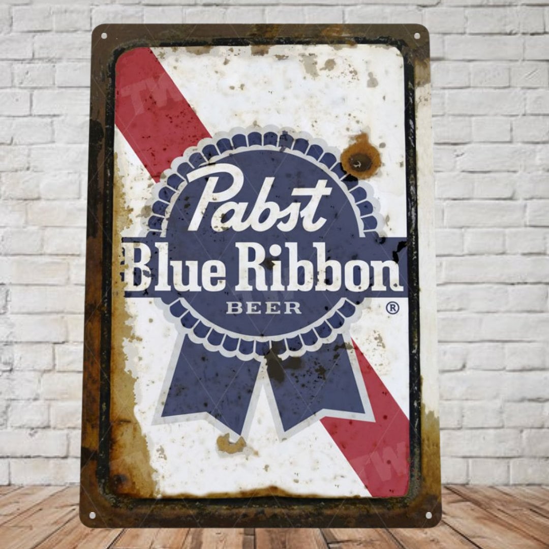 Beer Sign Blue Ribbon - Etsy