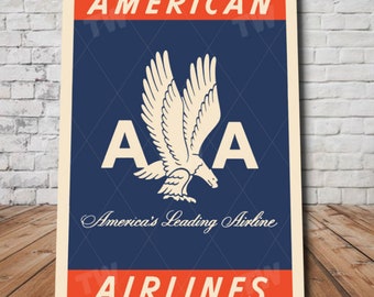 American Airlines Classic Logo Tin Sign