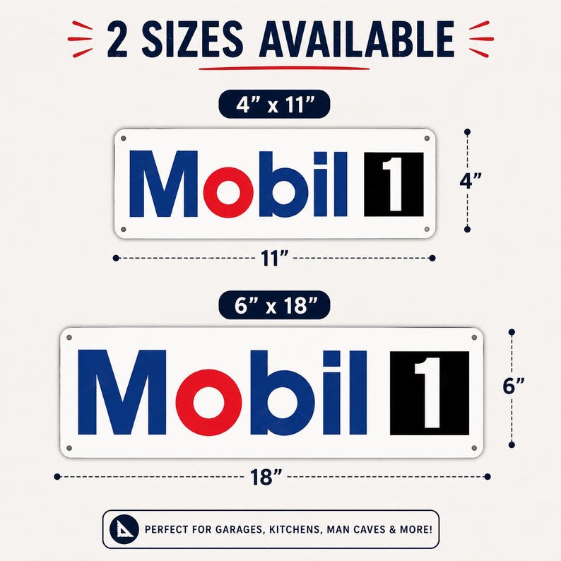 Mobil Oil Gas Sign, Gas Station, Garage, Auto Shop, Retro, Rustic Tin ...