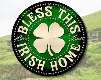 Irish Pub Sign Metal Tin Sign Shamrock Wall Decor St Patricks Day Decor Bar Decor Irish Home Decor Lucky Clover Sign Irish Gift Idea