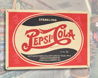 Vintage Soda Sign Metal Tin Sign Retro Cola Wall Decor Kitchen Wall Art Diner Decor Bar Wall Decor Vintage Advertising Sign Man Cave Gift
