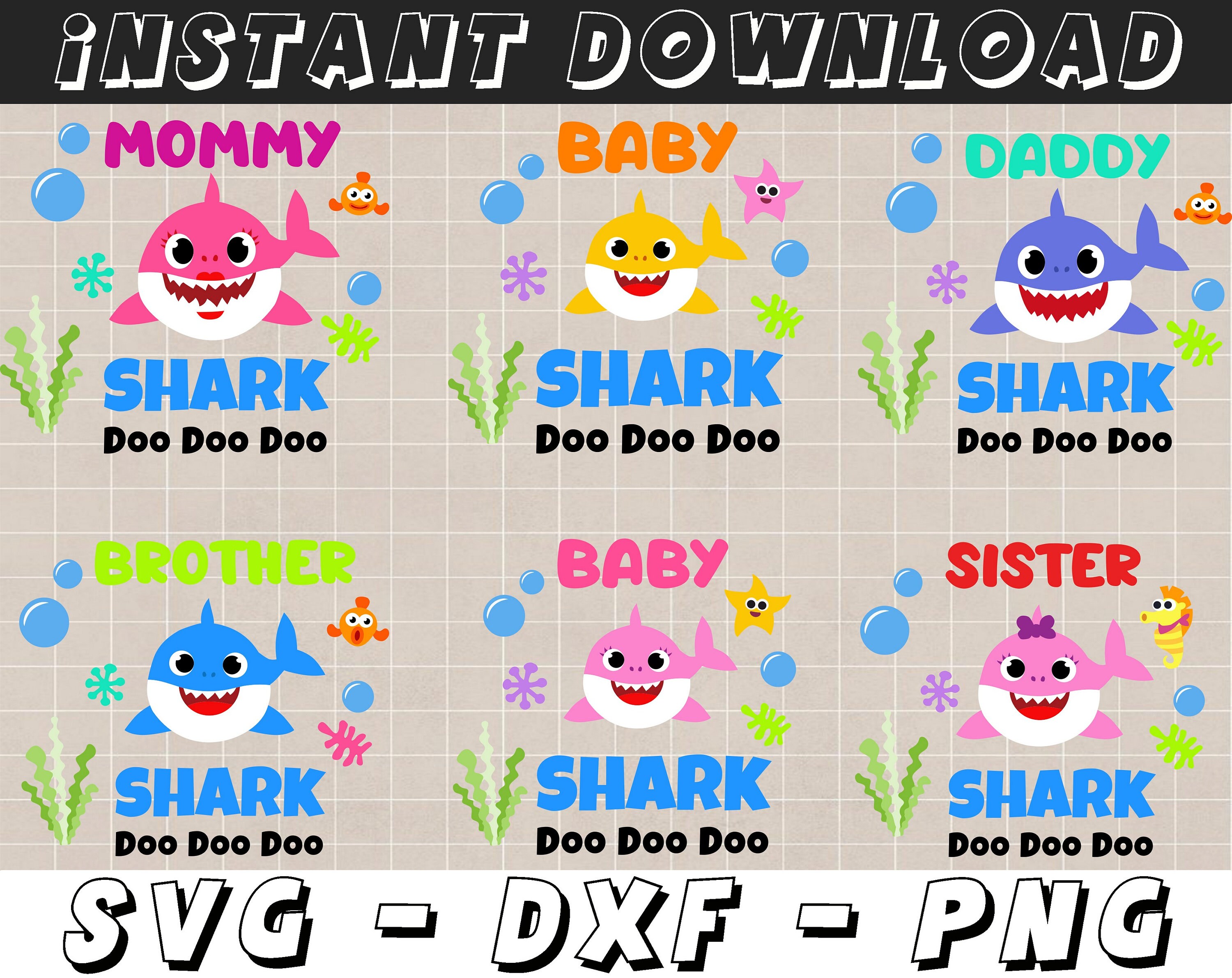 Free Free 249 Baby Shark Family Svg SVG PNG EPS DXF File