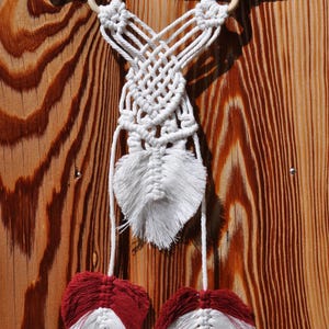 macrame and driftwood wall hanging