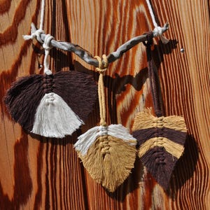 macrame and driftwood wall hanging
