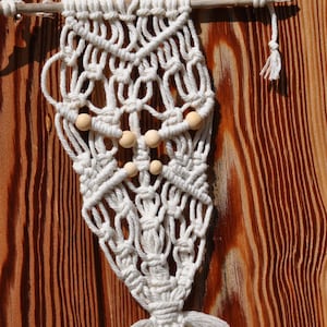 macrame and driftwood wall hanging