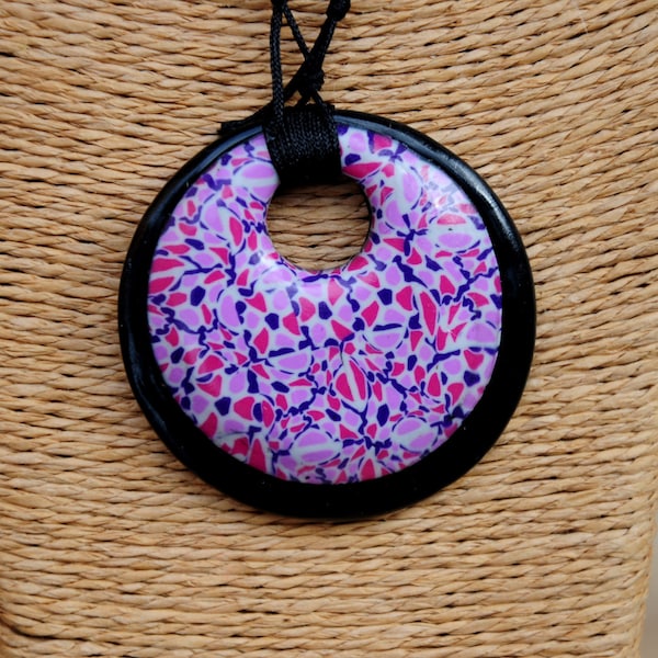 Collier fimo nuances de rose