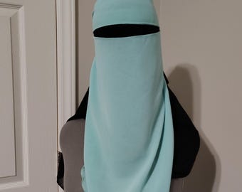 Niqabs - aqua color einlagig