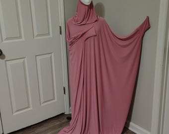 Prayer garment - one piece- plus size- mauve pink -ity