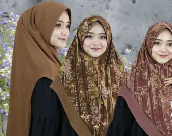 Slip on reversible Indonesian Hijab abstract design ( please read)