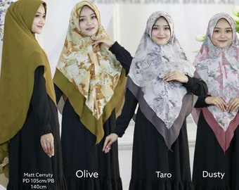 Instant Hijab -  Reversible Indonesian Hijab - Abstract design ( please read) - Gentle Breathable Material