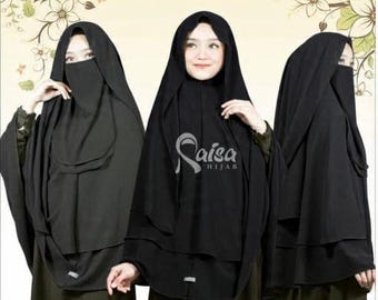 Three layered "Ainun" Khimar w/ Niqab