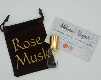 Rose Musk Perfume Natural - 4ml - alcohol free - roll on rose